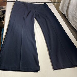 MATTY M size 12 Navy high waist wide leg dress pants flat zip front